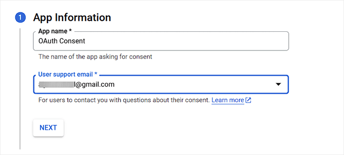 Add app name and support email Add app name and support email