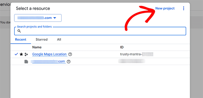 Click the New Project button Click the New Project button