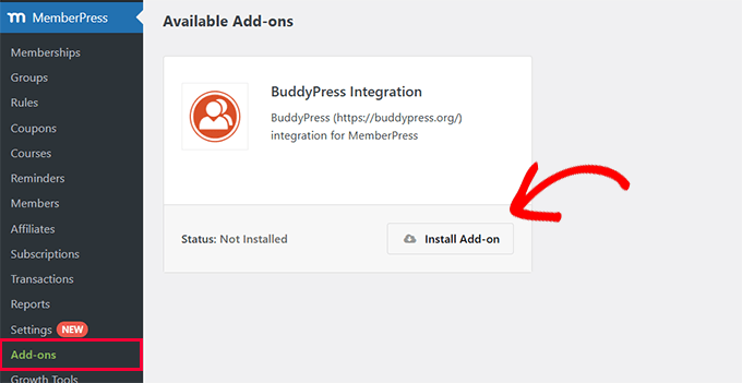 BuddyPress addon for MemberPress BuddyPress addon for MemberPress